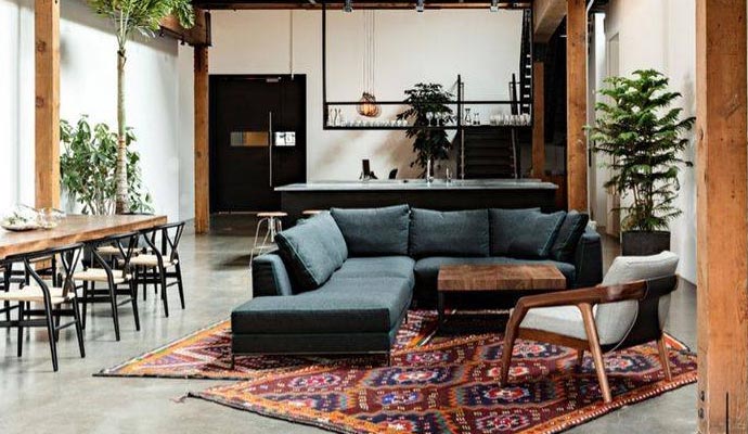 Clean rug on floor