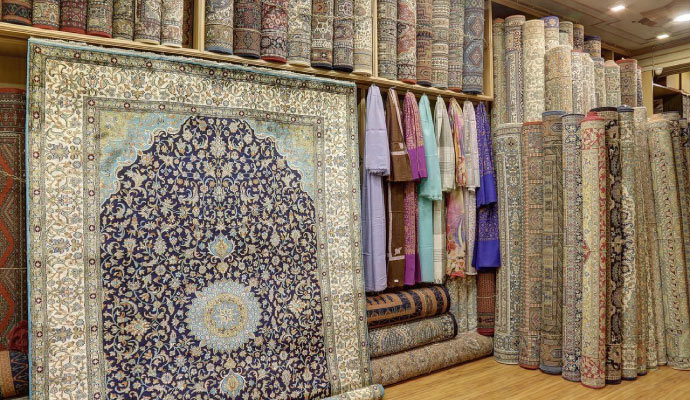 different types of rolled rug