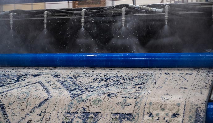 Rug steam cleaning