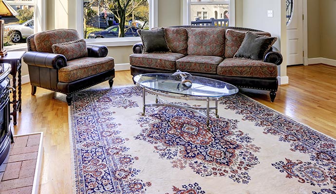 Clean rug on the floor