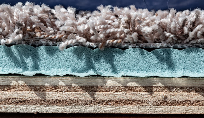 Memory foam rug pad