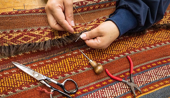 Professional rug repairing service