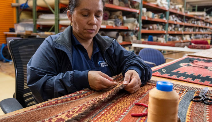 Rug reweaving