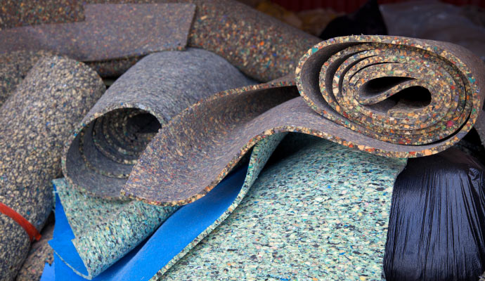 Different type rubber rug pad
