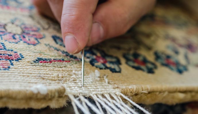 Rug border repair