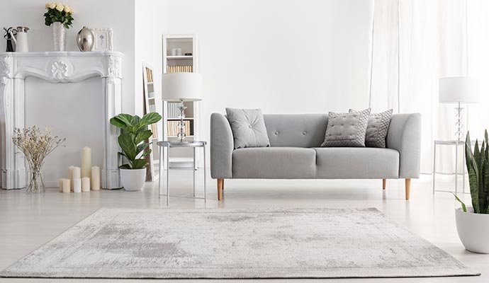 Viscose rug