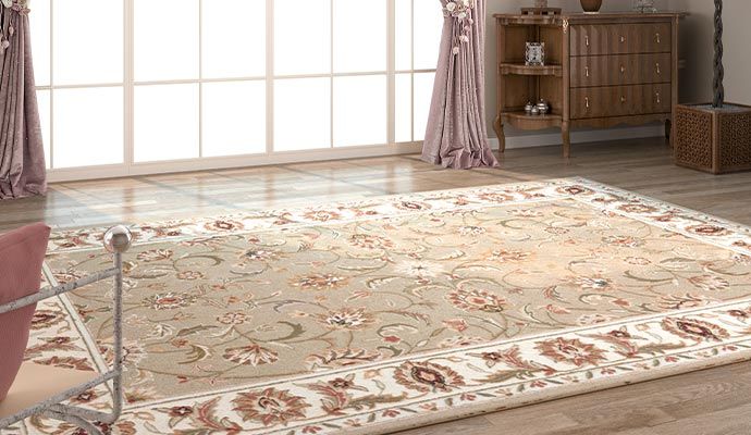Rug inside room filled with sunlight