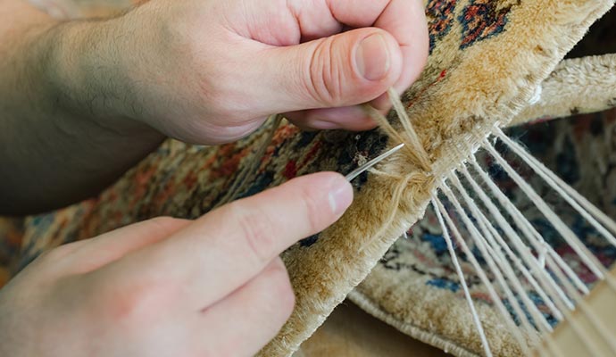Cost-effective rug binding service