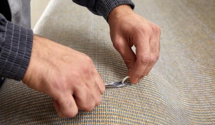 Rug backing repairing service