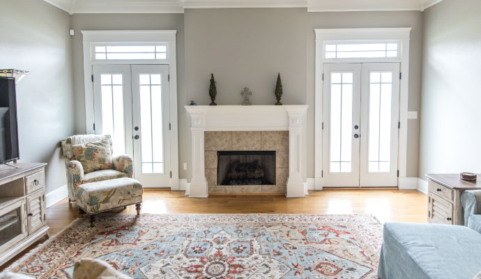 Clean rug in a beautiful living room